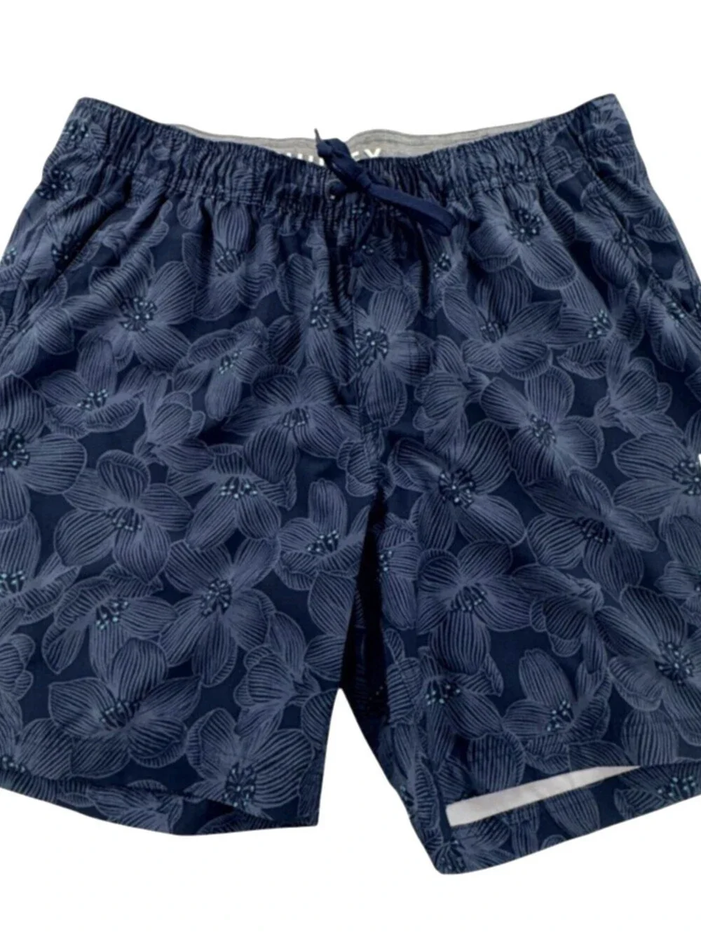 Hurley Swim Shorts Full Boxer Lining Pockets Dark Blue Floral Size XL